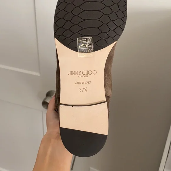 Jimmy Choo Suede Flat Mayfair boot, NWT Size 7.5 - Picture 3 of 4